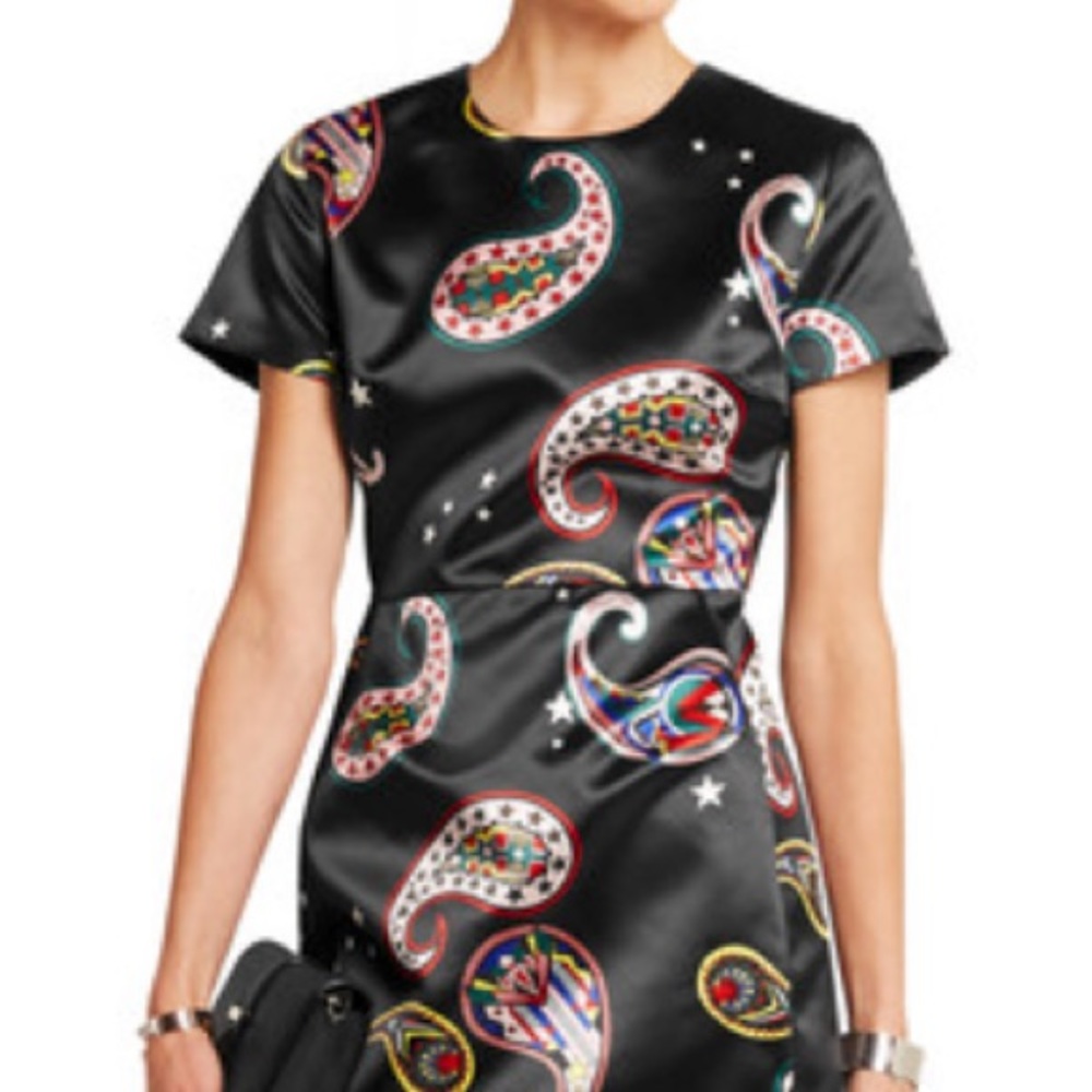 MSGM Paisley-print satin mini dress